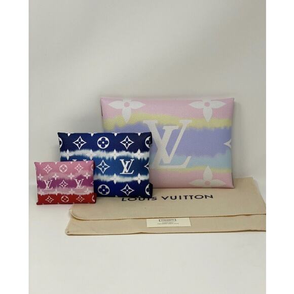 NEW Louis Vuitton Pochette Set Kirigami Escale Tie-Dye Giant Monogram - Picture 8 of 12